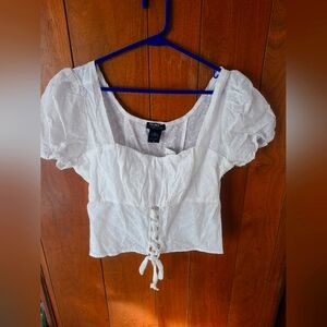 NWT Thorne & Fable Lace Crop Top